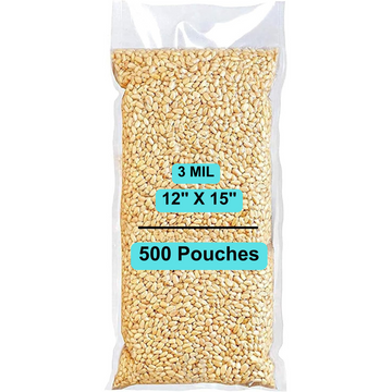12X15 inches Vacuum Pouches Laminated 3 Mil Poly-Nylon (PN)